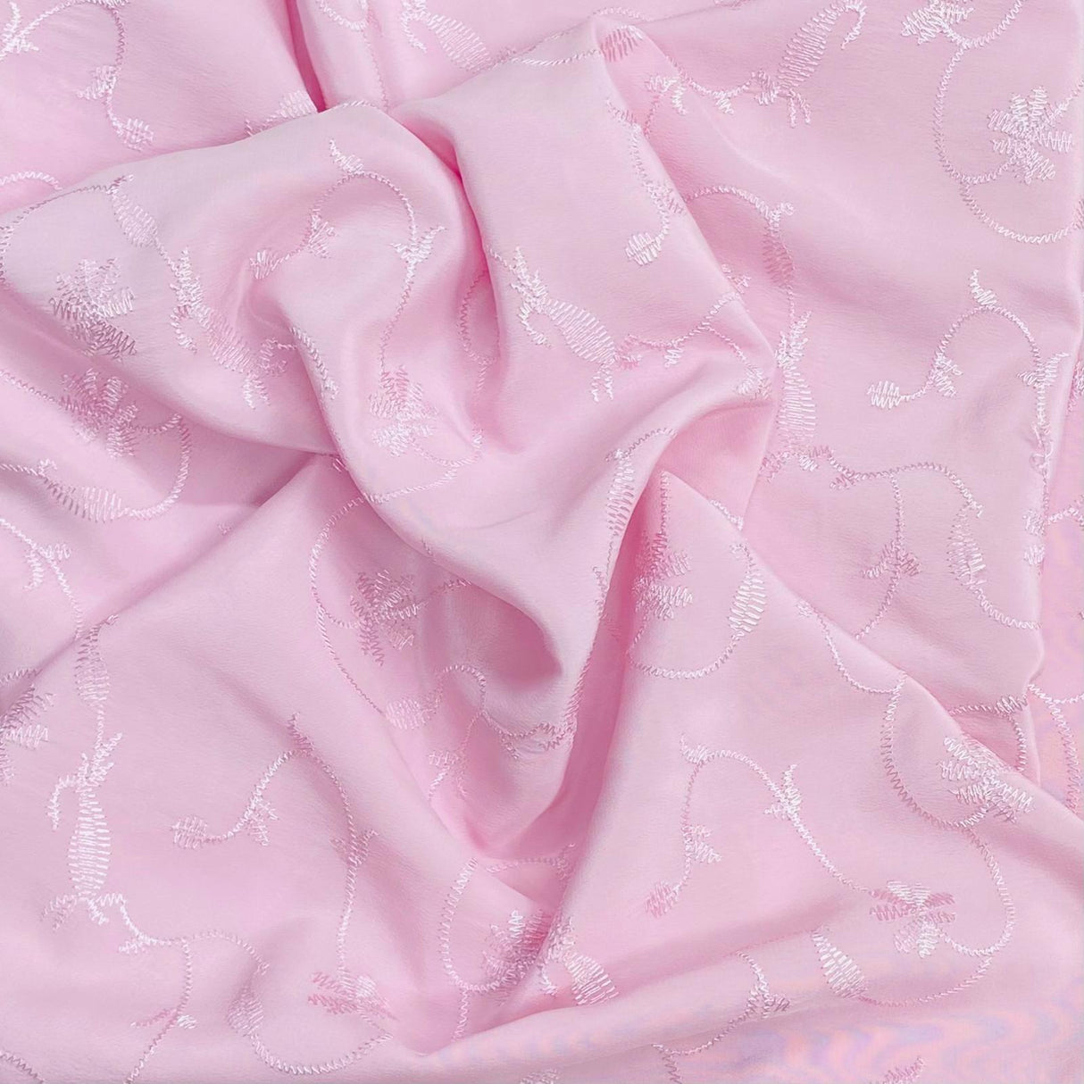 3 Metres Luxurious Dressmaking Embroidery  Crepe 45" wide (Sale 116)
