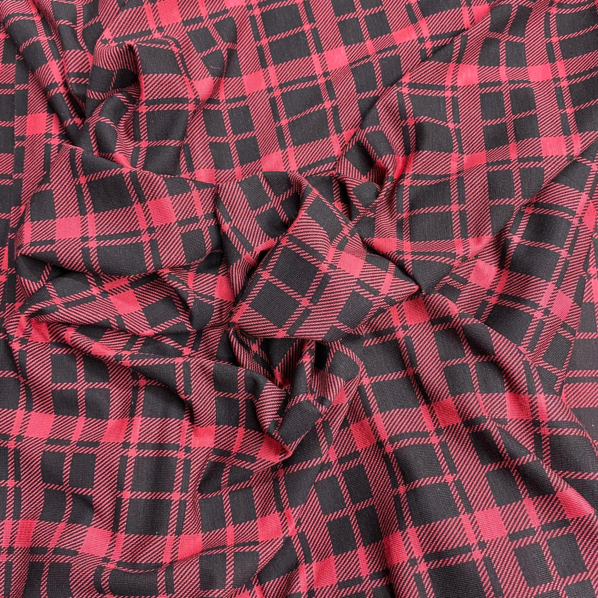 3 Metre Luxurious Soft Viscose Jersey - 60"-  (Tartan)
