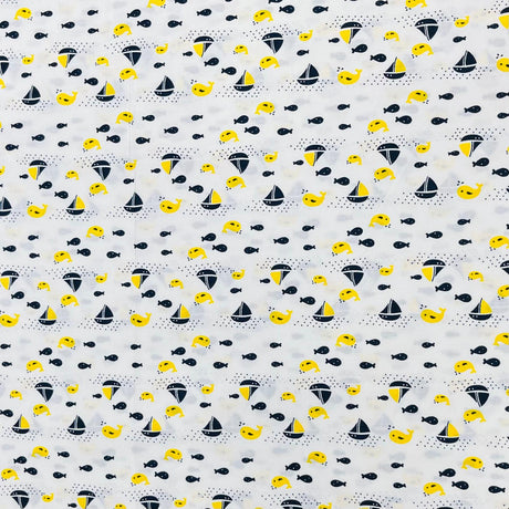 Per Metre Premium Digital Cotton 45'' Wide (Yellow)