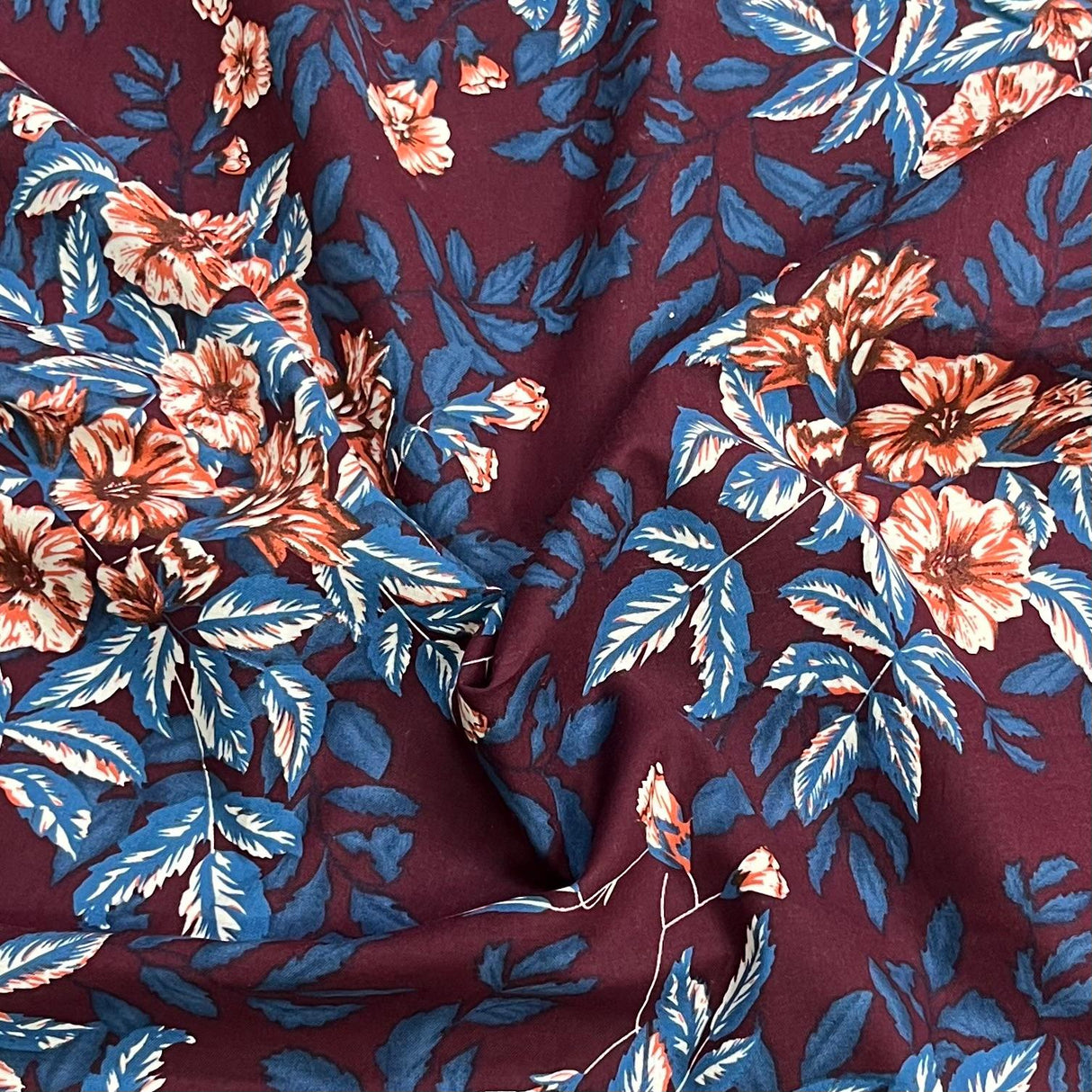 Per Metre Premium Digital Cotton 45'' Wide (Maroon)