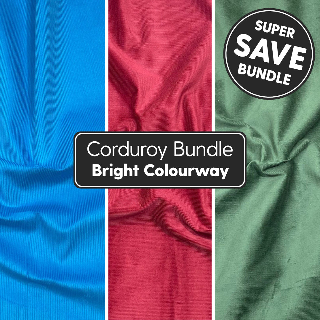 Premium Soft Cotton Needle Corduroy Bundle- 55" Wide (Bright Colourway)