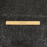 Pound A Metre Cotton Backed Chunky Glitter Fabric- Black
