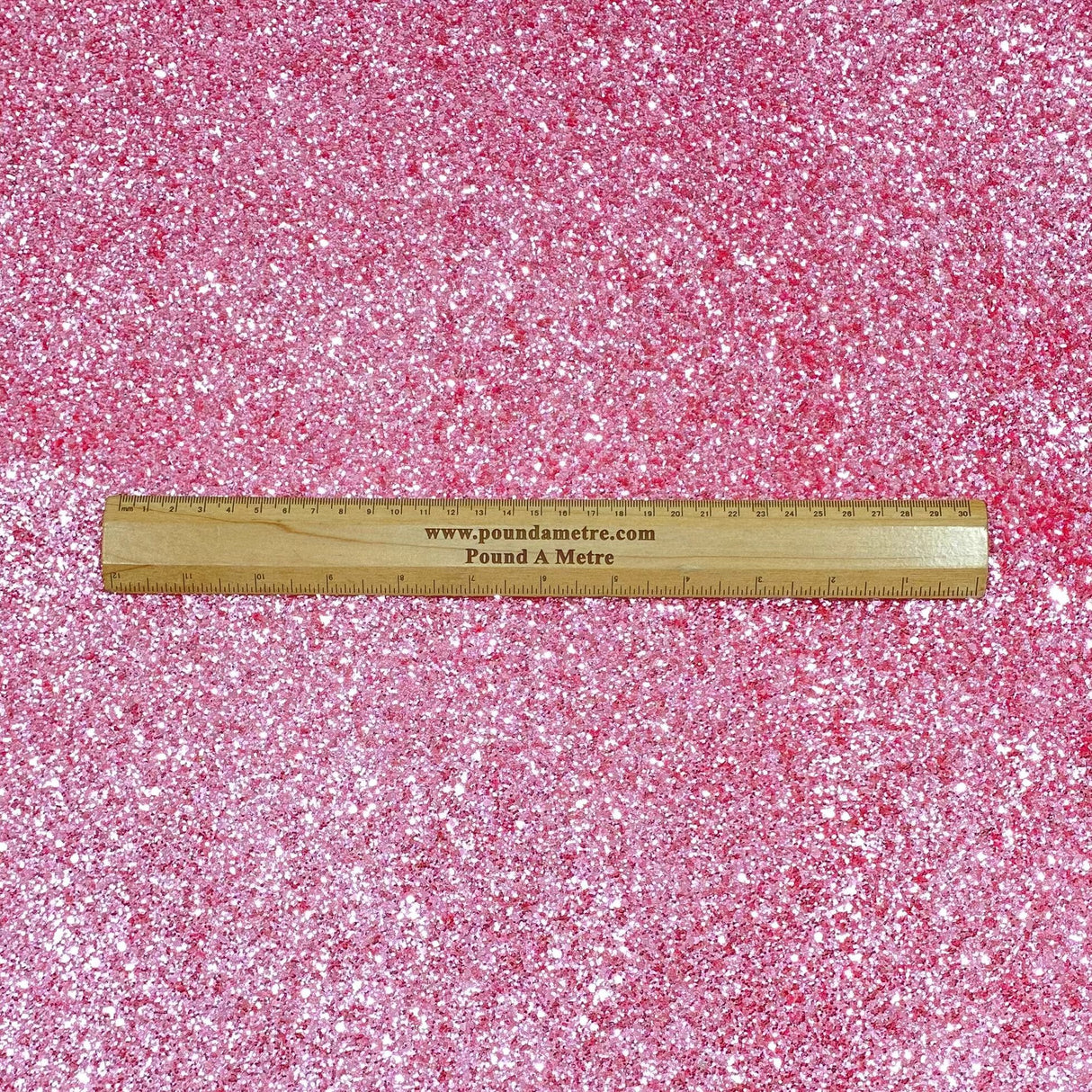 Pound A Metre Cotton Backed Chunky Glitter Fabric- Pink