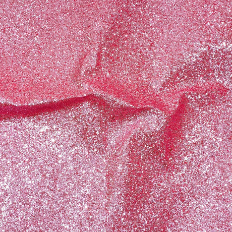 Pound A Metre Cotton Backed Chunky Glitter Fabric- Pink