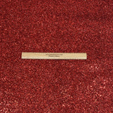 Pound A Metre Cotton Backed Chunky Glitter Fabric- Red