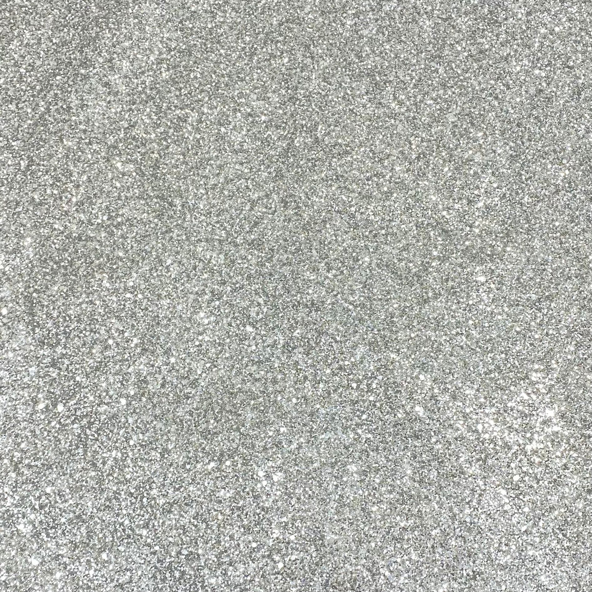 Pound A Metre Cotton Backed Chunky Glitter Fabric- Silver