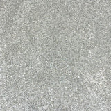 Pound A Metre Cotton Backed Chunky Glitter Fabric- Silver