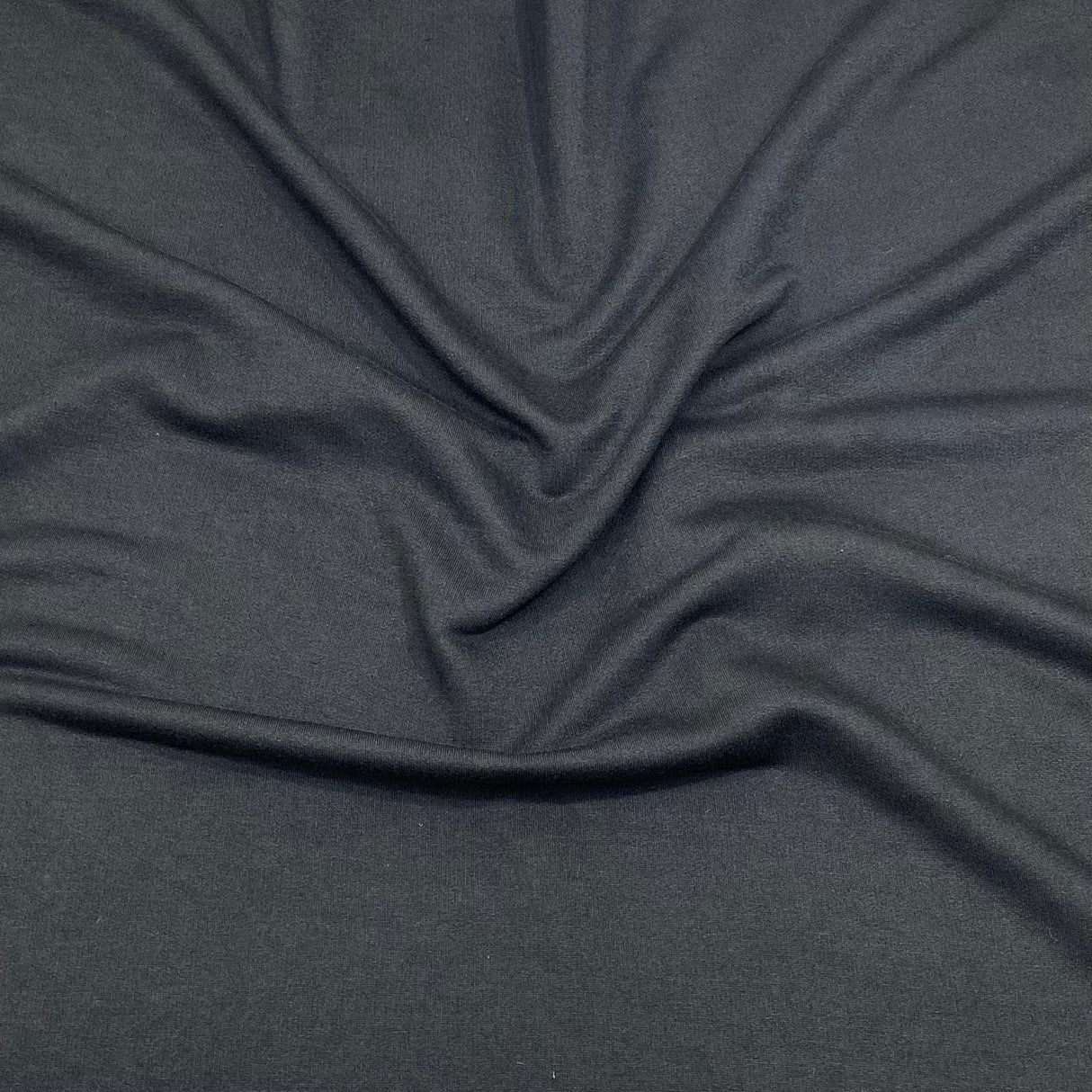 Pound A Metre Cotton Looped Backed Terry Jersey 74" Wide (Black)
