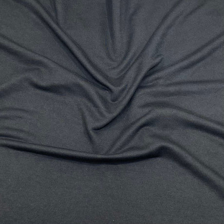 Pound A Metre Cotton Looped Backed Terry Jersey 74" Wide (Black)