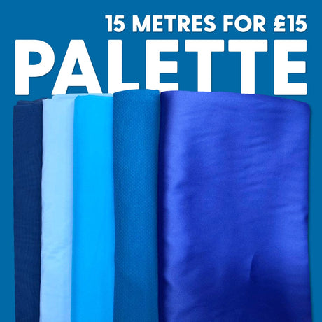 Pound A Metre Dressmaker £1 Fabric Bundle- 15 Metres (Blue Palette)