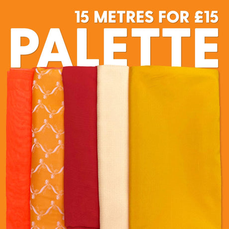 Pound A Metre Dressmaker £1 Fabric Bundle- 15 Metres (Orange Palette)