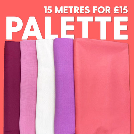 Pound A Metre Dressmaker £1 Fabric Bundle- 15 Metres (Pink Palette)