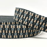 Per Metre Heavy Duty Webbing: For Bag Straps- (Black/silver/stone) 38mm / 40mm