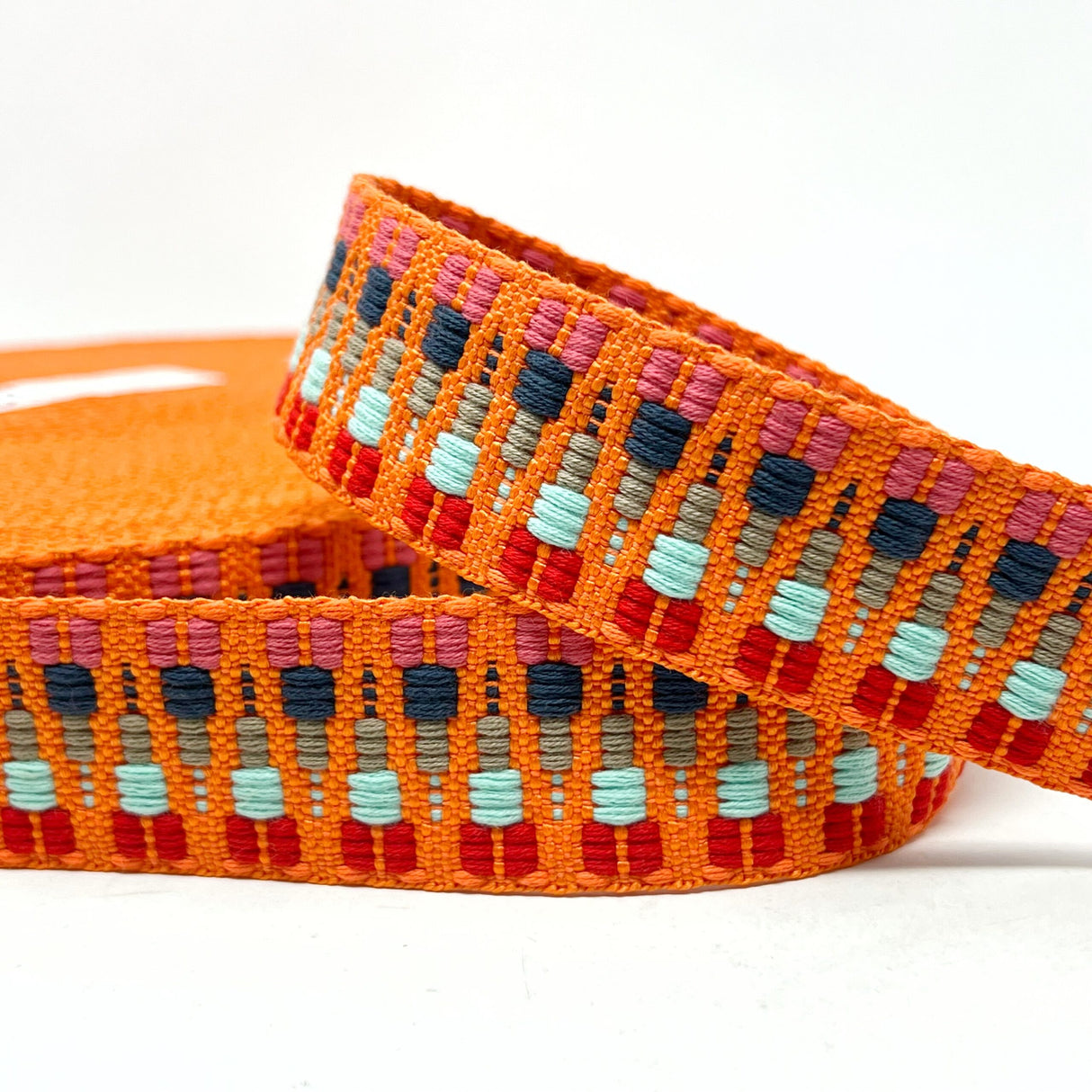 Per Metre Heavy Duty Webbing: For Bag Straps- (Orange/red/navy/stone/natural) 38mm / 40mm