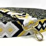 Per Metre Arrow Weave Webbing: For Bag Straps- (Black/yellow/white/silver) 38mm / 40mm