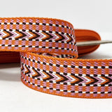 Per Metre Arrow Weave Webbing: For Bag Straps- (Orange/pink/black) 38mm / 40mm