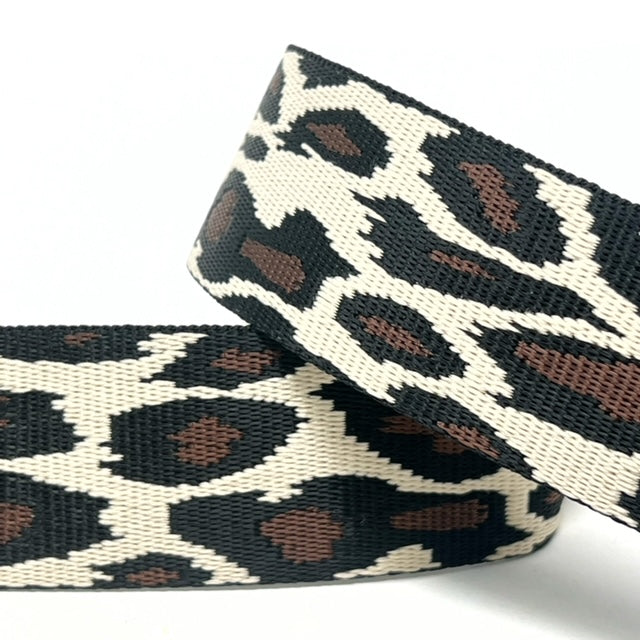 Per Metre Animal Webbing: For Bag Straps- (Cheetah) 38mm / 40mm