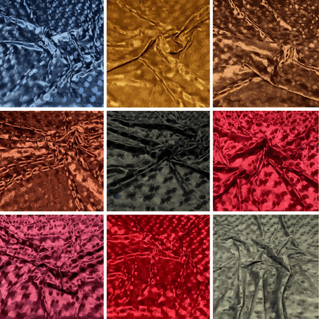 Pound A Metre Embossed Soft Velvet 55" - 10 Variations Available