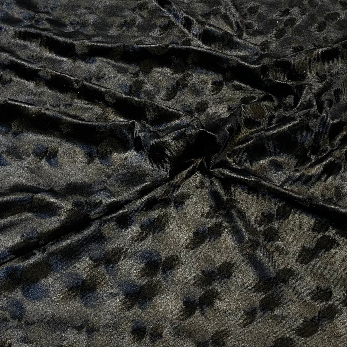 Pound A Metre Black Embossed Soft Velvet 55" - 10 Variations Available