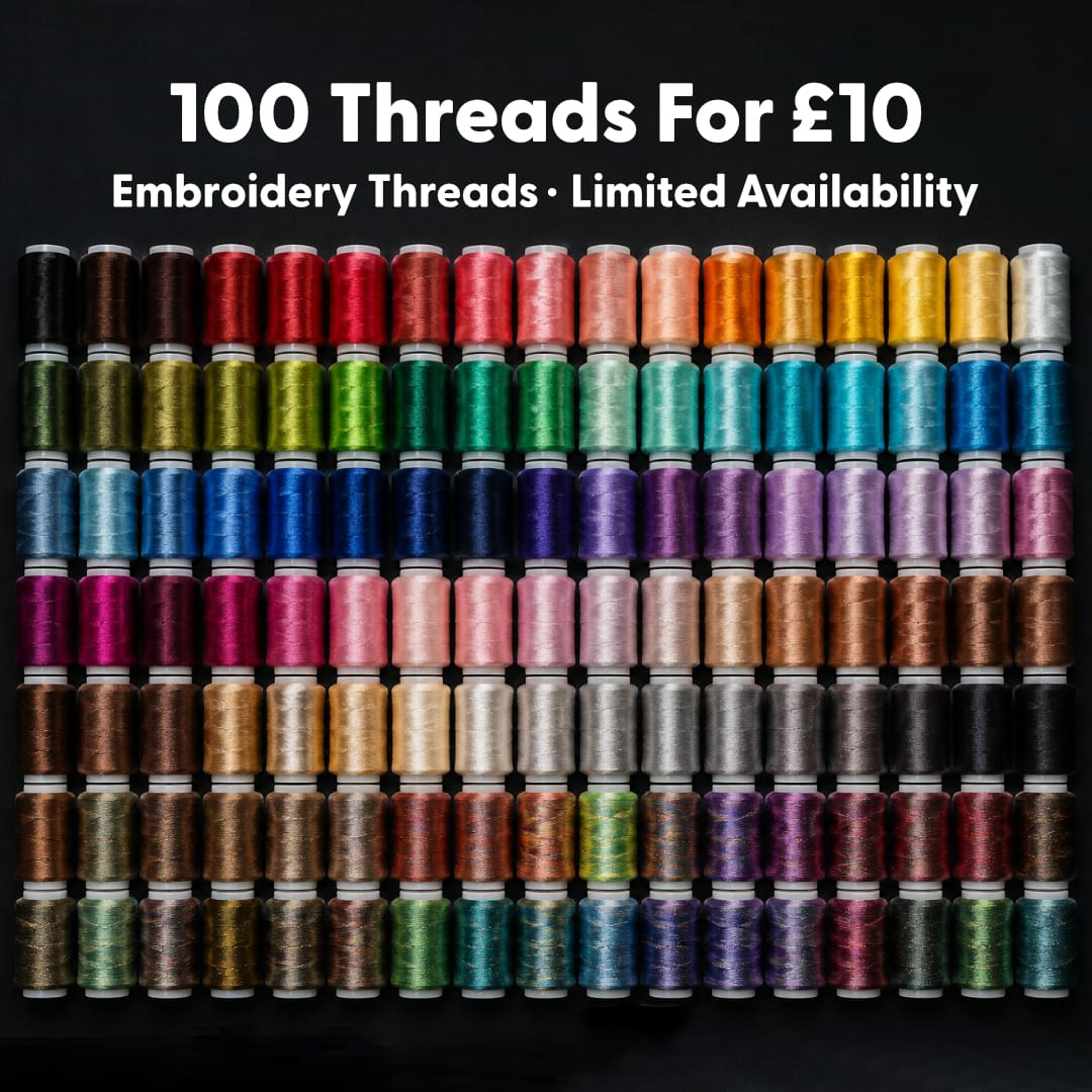 Pound A Metre Embroidery Threads- 100 For £10 (Worth £200)
