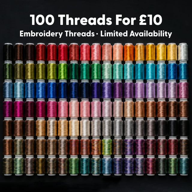 Pound A Metre Embroidery Threads- 100 For £10 (Worth £200)