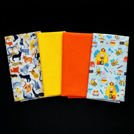 Pound A Metre Fat Quarter Bundle- 4 Pieces Per Bundle- (Soft Spring)