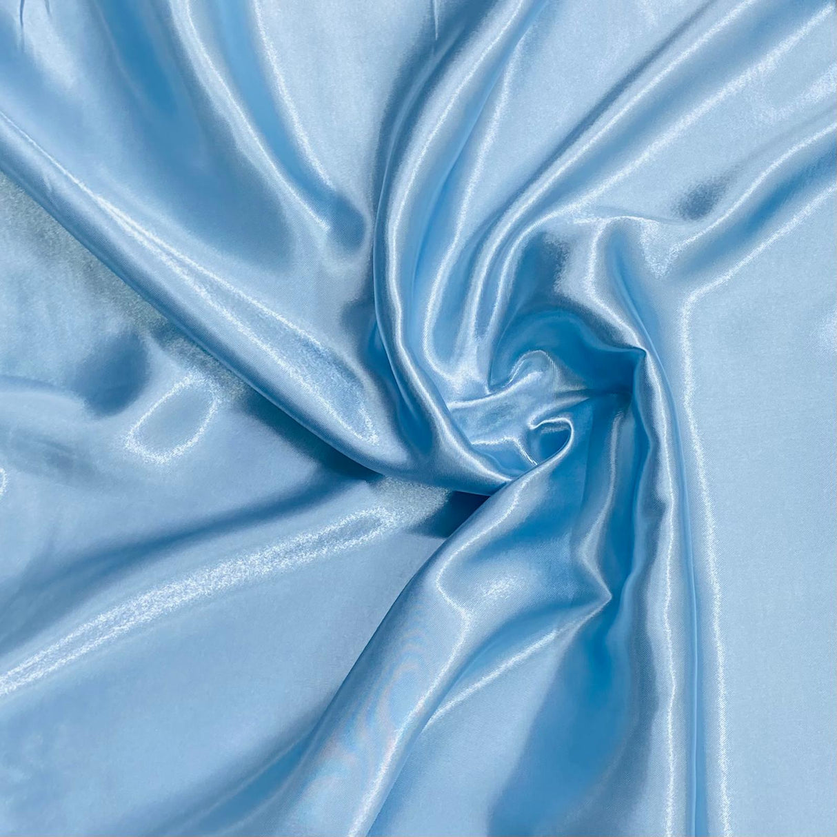Pound A Metre Full Roll Silky-Smooth Polyester Satin- 45" Wide (Sky)