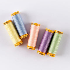 Gutermann Pastels 100% Cotton Thread Bundle- 5 X 100m Reels - Pound A Metre