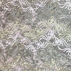 3 Metres Luxury Detailed Embroidered Bridal Lace Fabric - 55" Wide Lilac