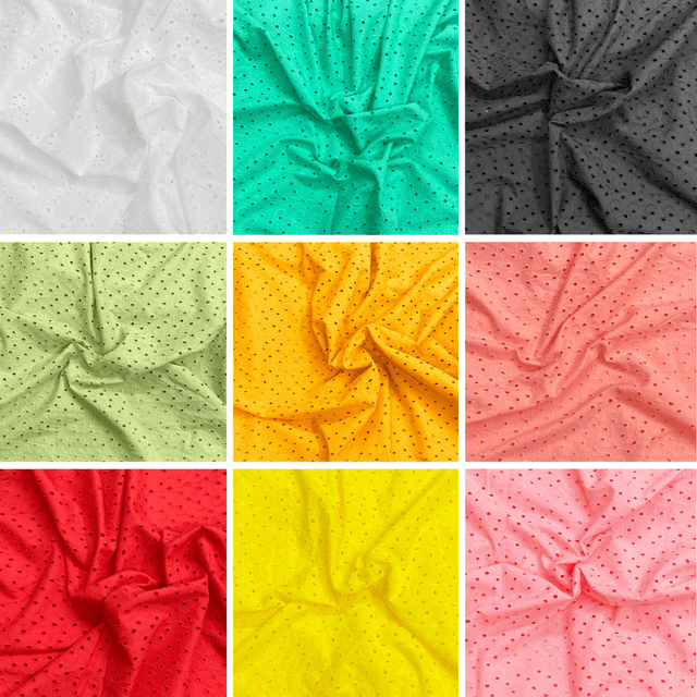 Pound A Metre Luxurious Cotton Broderie Anglaise - 60" Wide - Variations Available