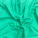 Pound A Metre Teal Luxurious Cotton Broderie Anglaise - 60" Wide - Variations Available