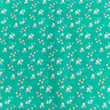 Pound A Metre Luxurious Cotton Poplin – 63” Wide Fabric (Green Floral)