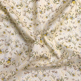 Pound A Metre Luxurious JOANN Printed Cotton – 45" Wide- (Beige Bee)
