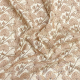 Pound A Metre Luxurious JOANN Printed Cotton – 45" Wide- (Beige Leaf)