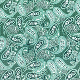 Pound A Metre Luxurious JOANN Printed Cotton – 45" Wide- (Green Paisley)