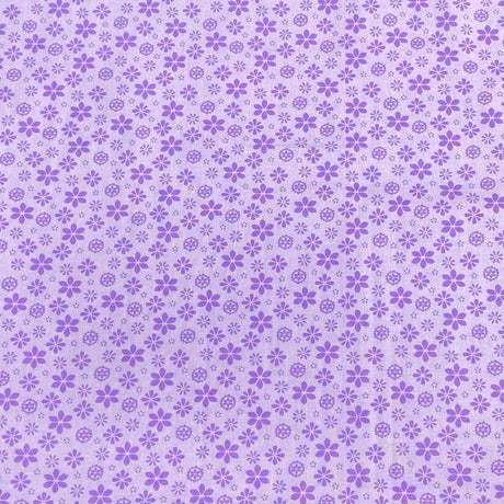Pound A Metre Luxurious JOANN Printed Cotton – 45" Wide- (Lilac Flower)
