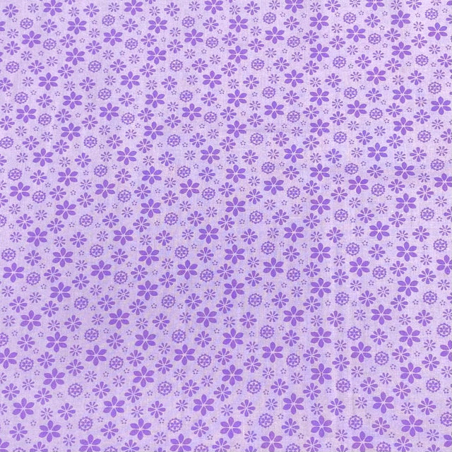 Pound A Metre Luxurious JOANN Printed Cotton – 45" Wide- (Lilac Flower)