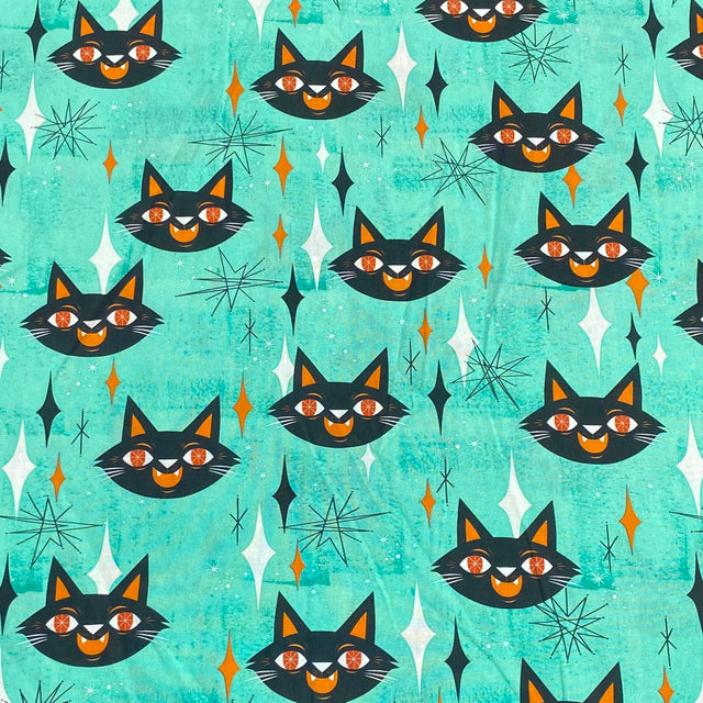 Pound A Metre Luxurious JOANN Printed Cotton – 45" Wide- (Mint Cat)