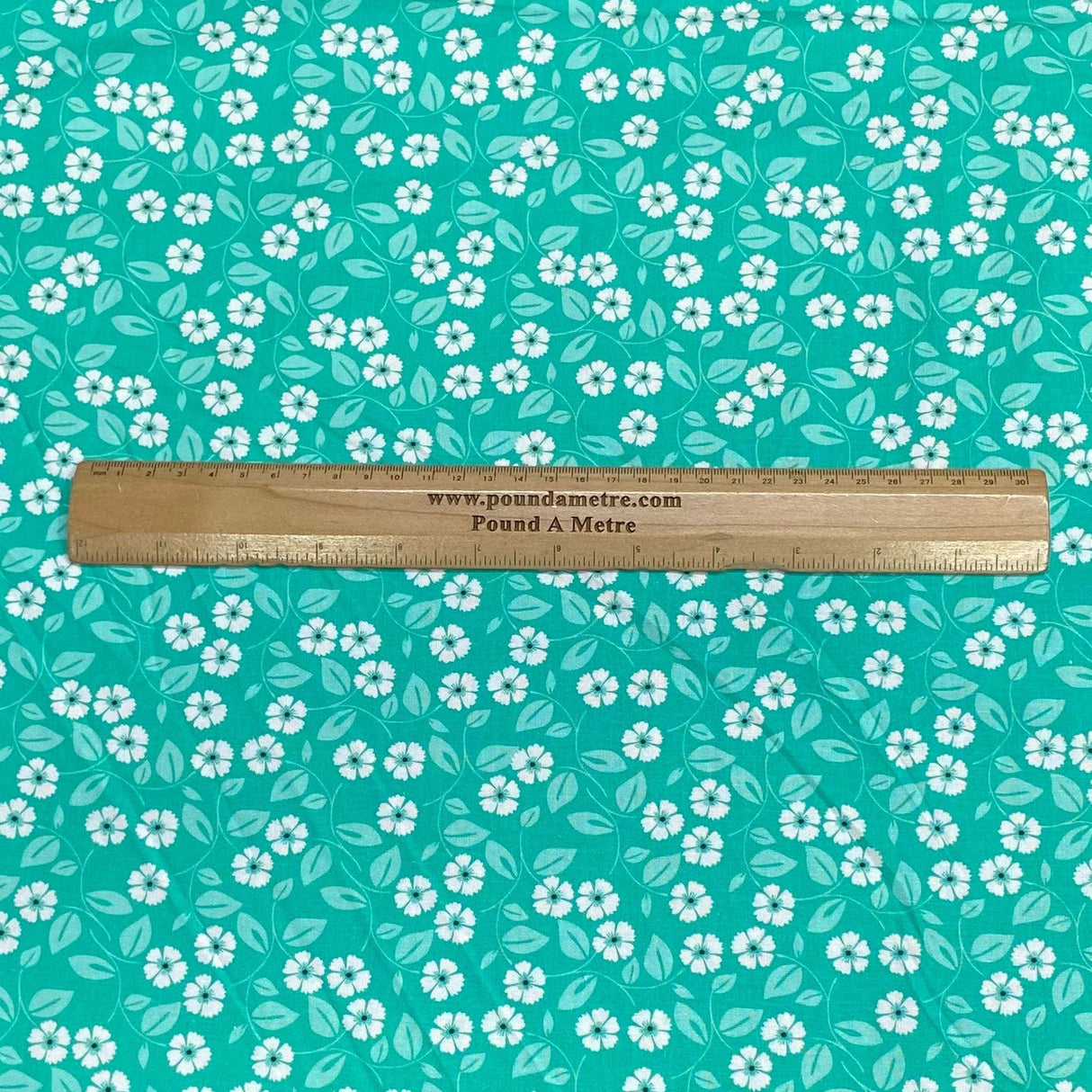 Pound A Metre Luxurious JOANN Printed Cotton – 45" Wide- (Mint Flower)
