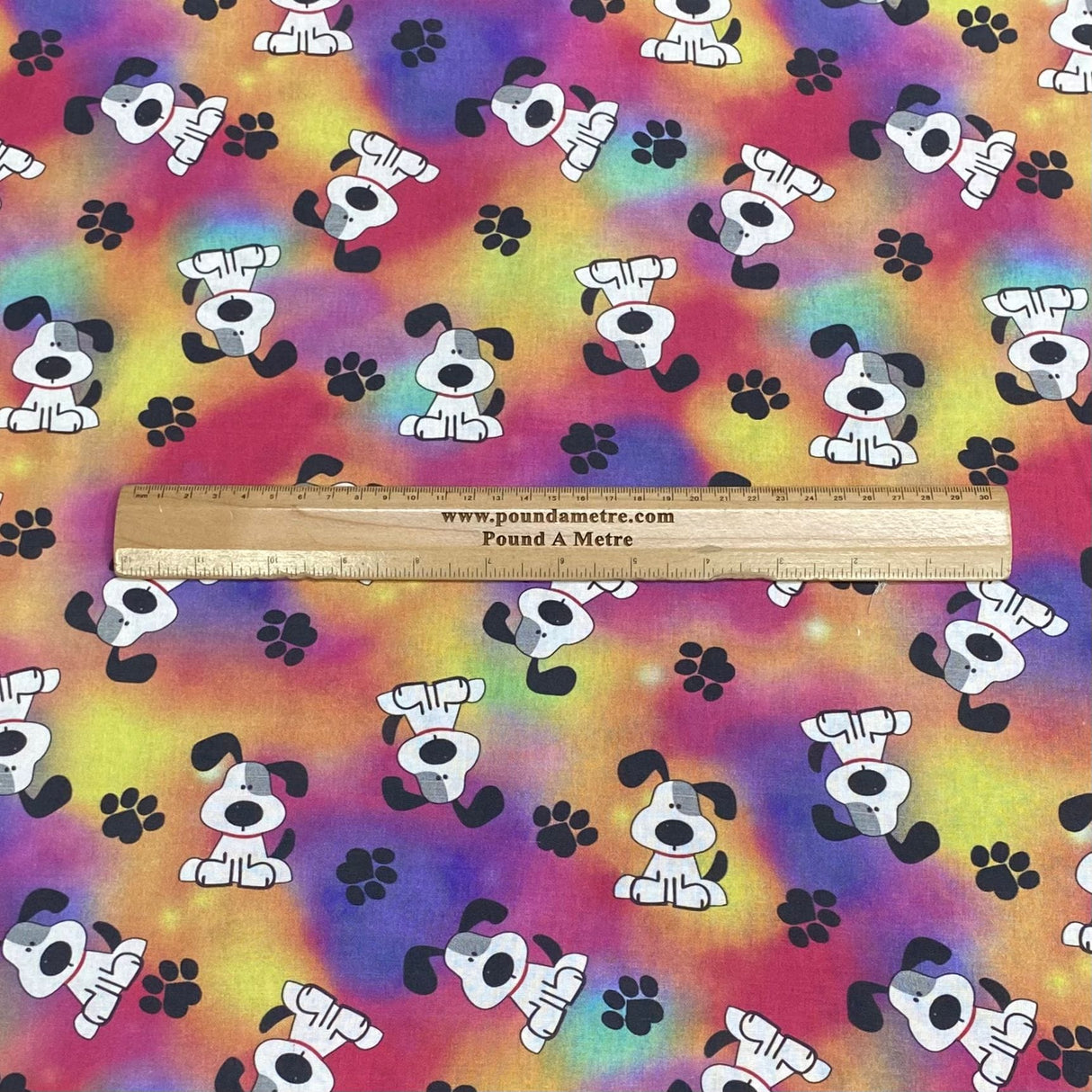 Pound A Metre Luxurious JOANN Printed Cotton – 45" Wide- (Multicolour Dog)