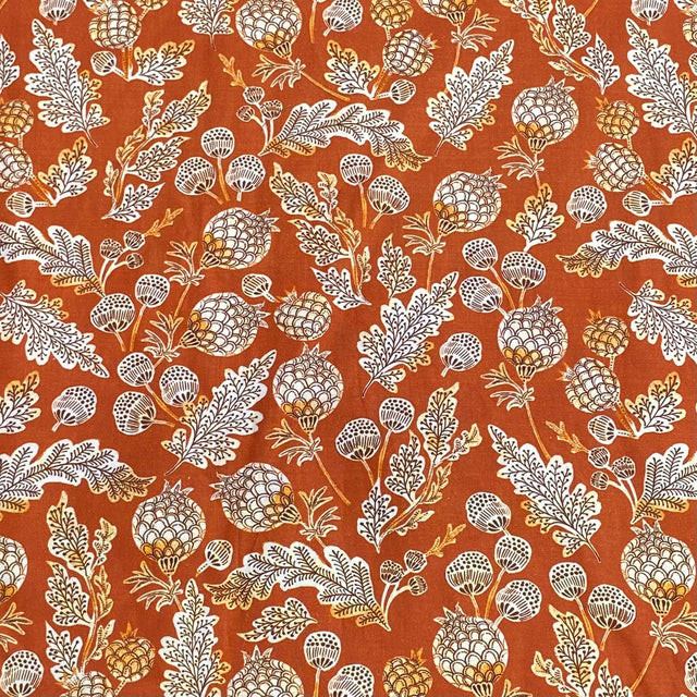 Pound A Metre Luxurious JOANN Printed Cotton – 45" Wide- (Orange Flower)