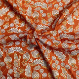 Pound A Metre Luxurious JOANN Printed Cotton – 45" Wide- (Orange Flower)