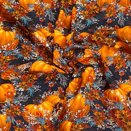 Pound A Metre Luxurious JOANN Printed Cotton – 45" Wide- (Pumpkin)