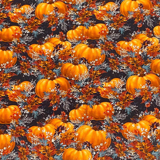 Pound A Metre Luxurious JOANN Printed Cotton – 45" Wide- (Pumpkin)
