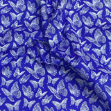 Pound A Metre Luxurious JOANN Printed Cotton – 45" Wide- (Royal Butterflies)