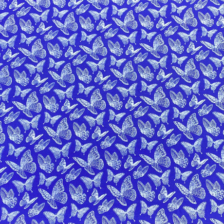 Pound A Metre Luxurious JOANN Printed Cotton – 45" Wide- (Royal Butterflies)