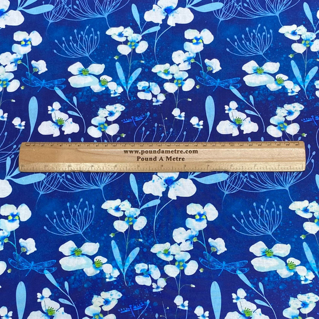 Pound A Metre Luxurious JOANN Printed Cotton – 45" Wide- (Royal Flower)