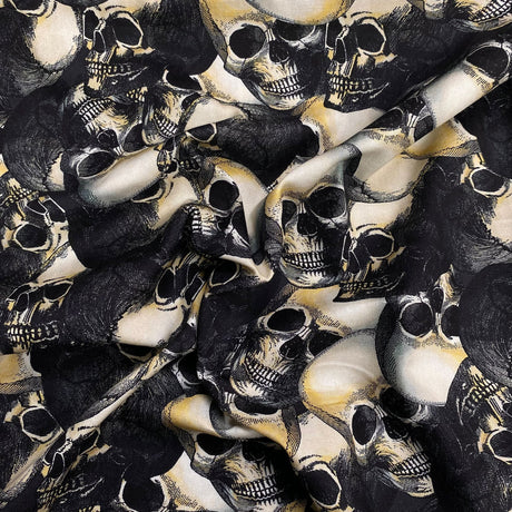 Pound A Metre Luxurious JOANN Printed Cotton – 45" Wide- (Skull)