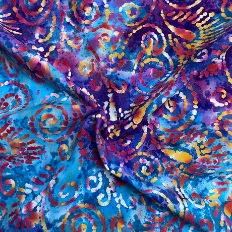 Pound A Metre Per Metre Luxurious Quality 100% Indian Cotton Batik - 45" Wide (DS2005 COL1)