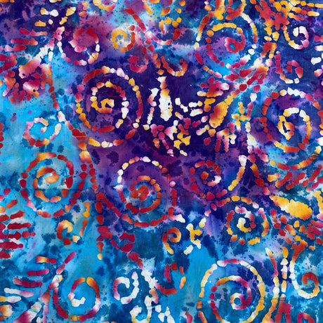 Pound A Metre Per Metre Luxurious Quality 100% Indian Cotton Batik - 45" Wide (DS2005 COL1)